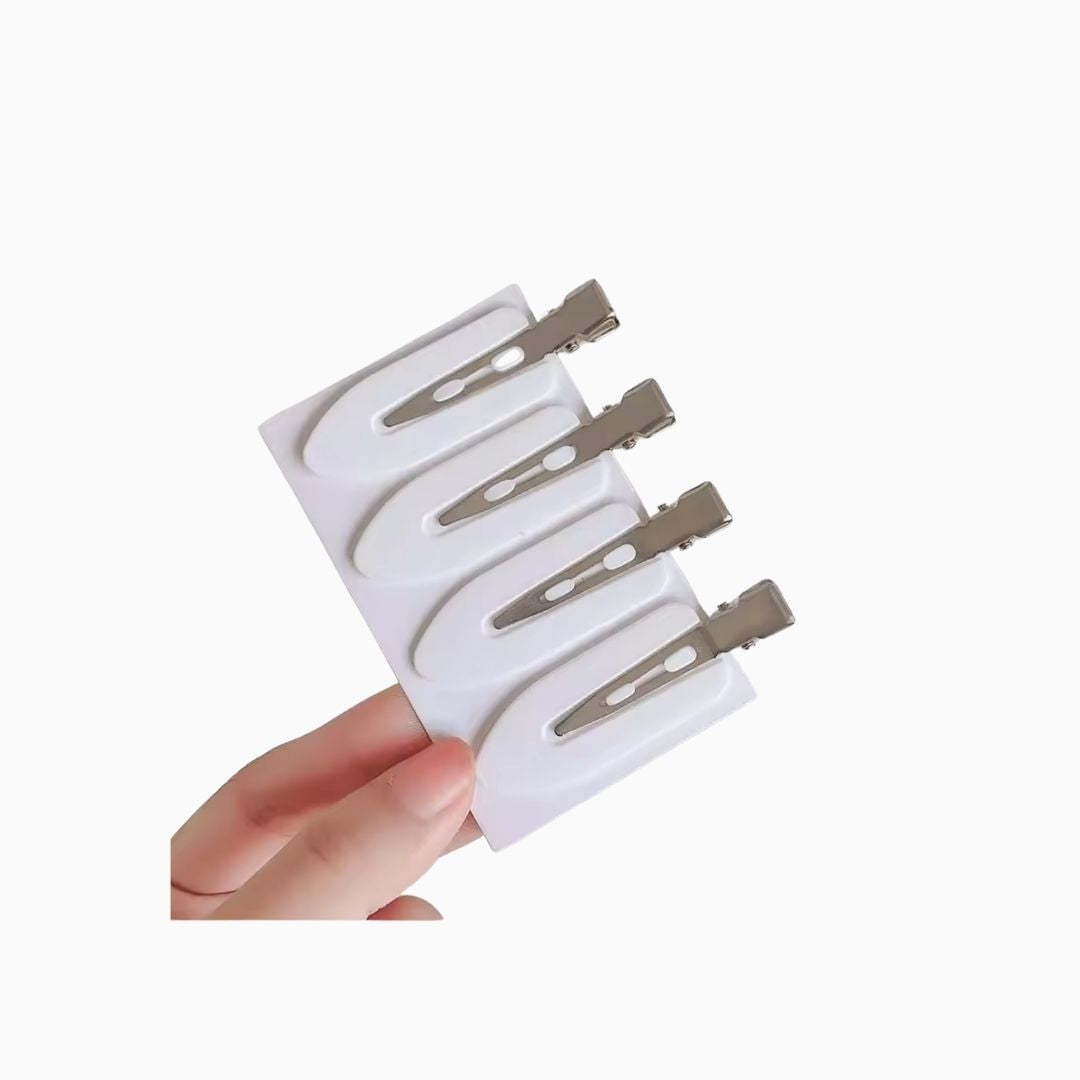 קליפסים לשיער מקצועיים – לבן | 4 יחידות