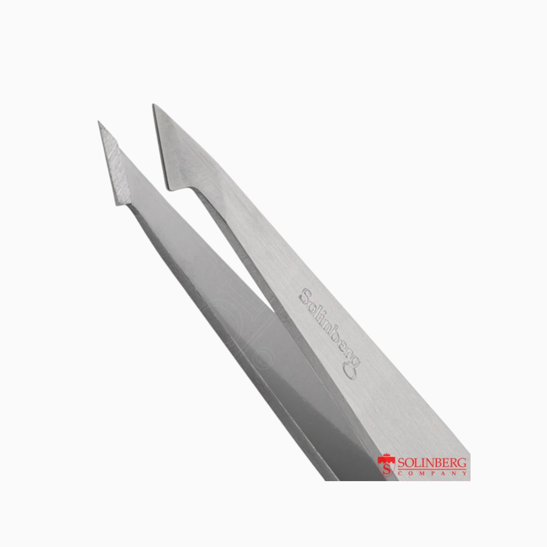 22DK | פינצטת גבות מקצועית קצה מחודד כסף