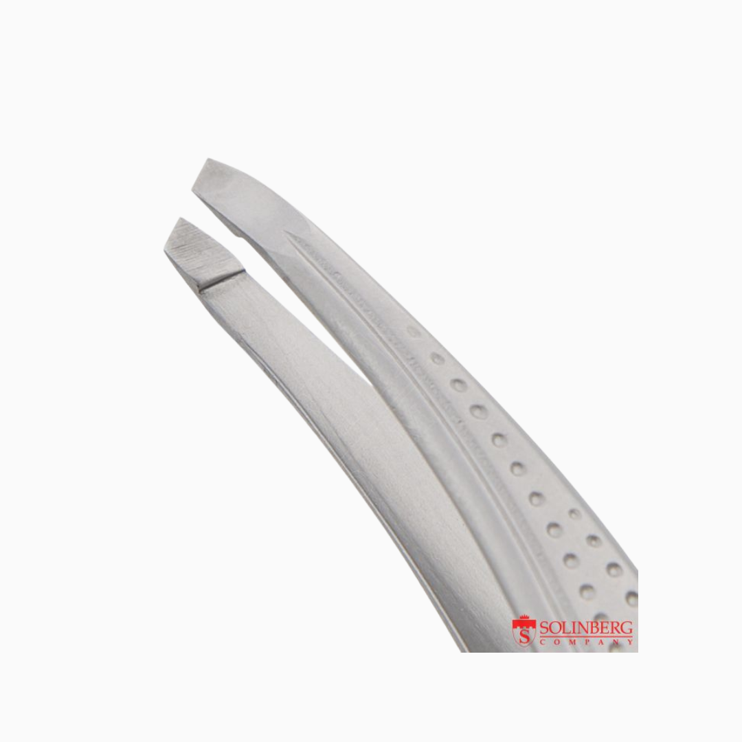 HZ401 | פינצטה מקצועית לגבות קצה אלכסוני כסף