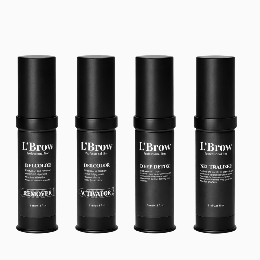 Набор DELCOLOR для удаления пигмента с бровей | Professional Line