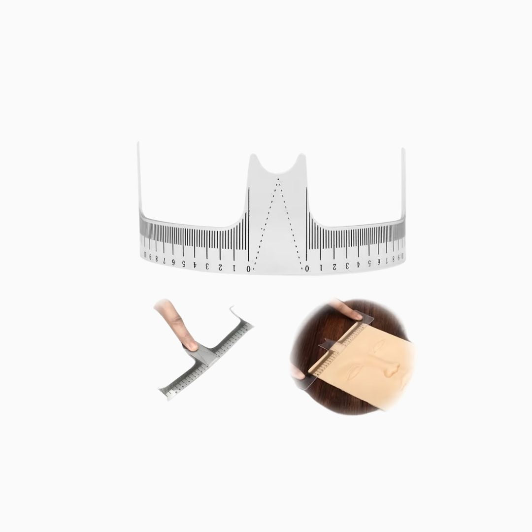 סרגל מדידה מקצועי לעיצוב וגיאומטריית גבות