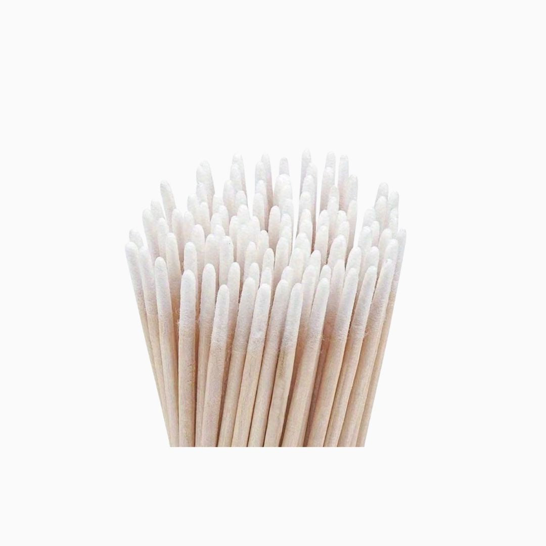 מקלות צמר גפן מעץ | 100 יחידות