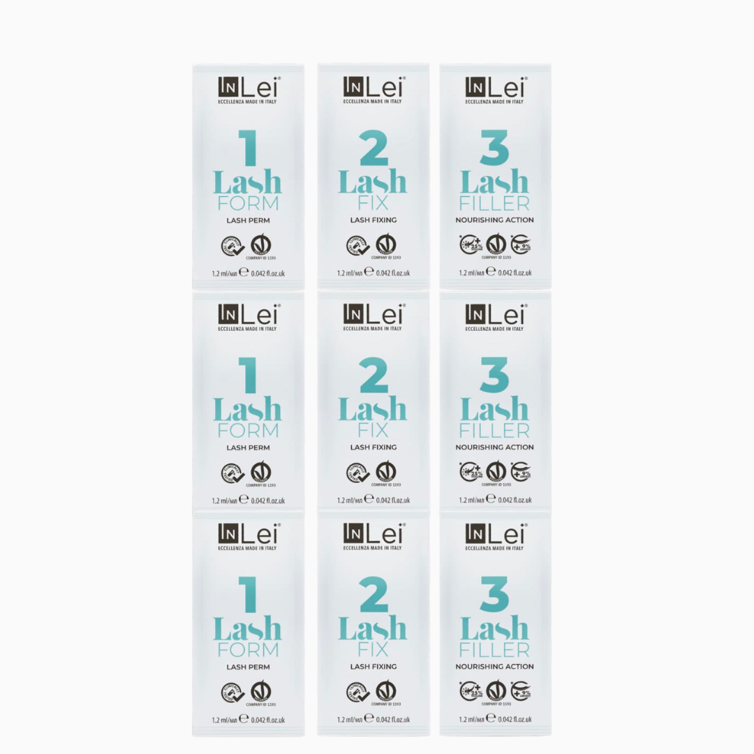 סט חומרים להרמת ריסים 1+2+3 x3 | שקיות 9