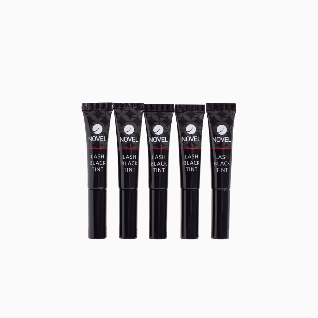 סט צבע שחור לריסים + ג׳ל קרטין לעיצוב ריסים וגבות | 10 יח׳