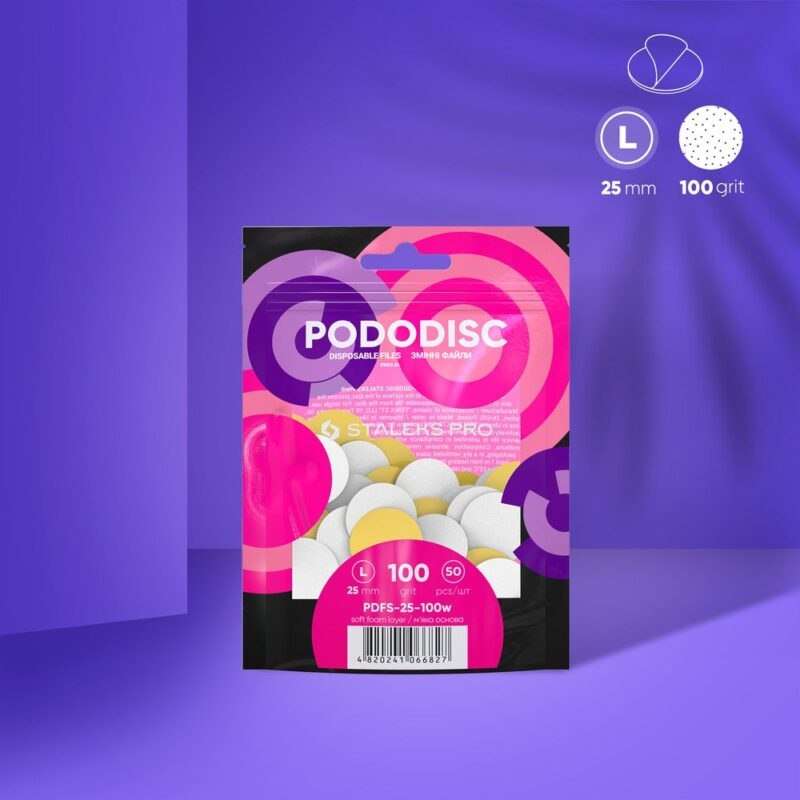 פצירות לדיסק פדיקור PODODISC L EXPERT גריט 100 (50 יח')