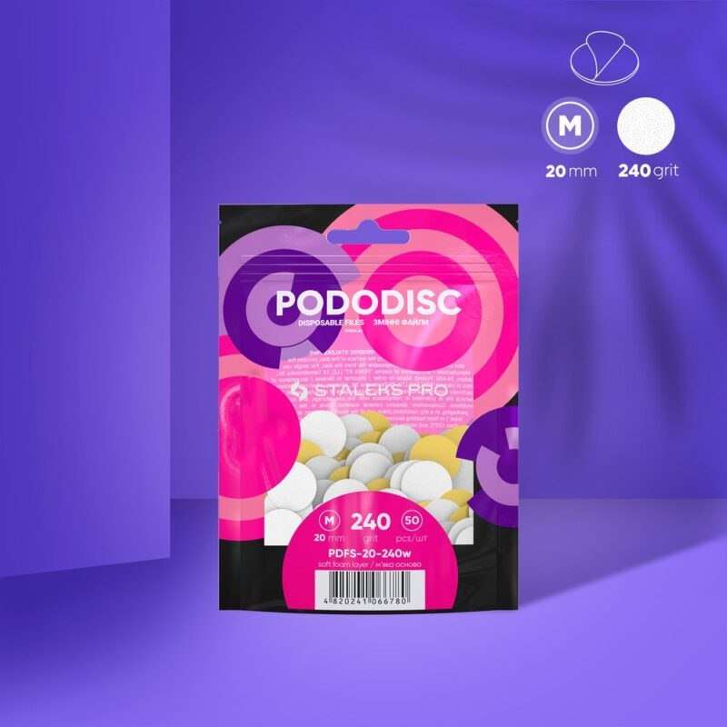 Сменные файлы для педикюрного диска PODODISC M EXPERT, грит 240 (50 шт.)