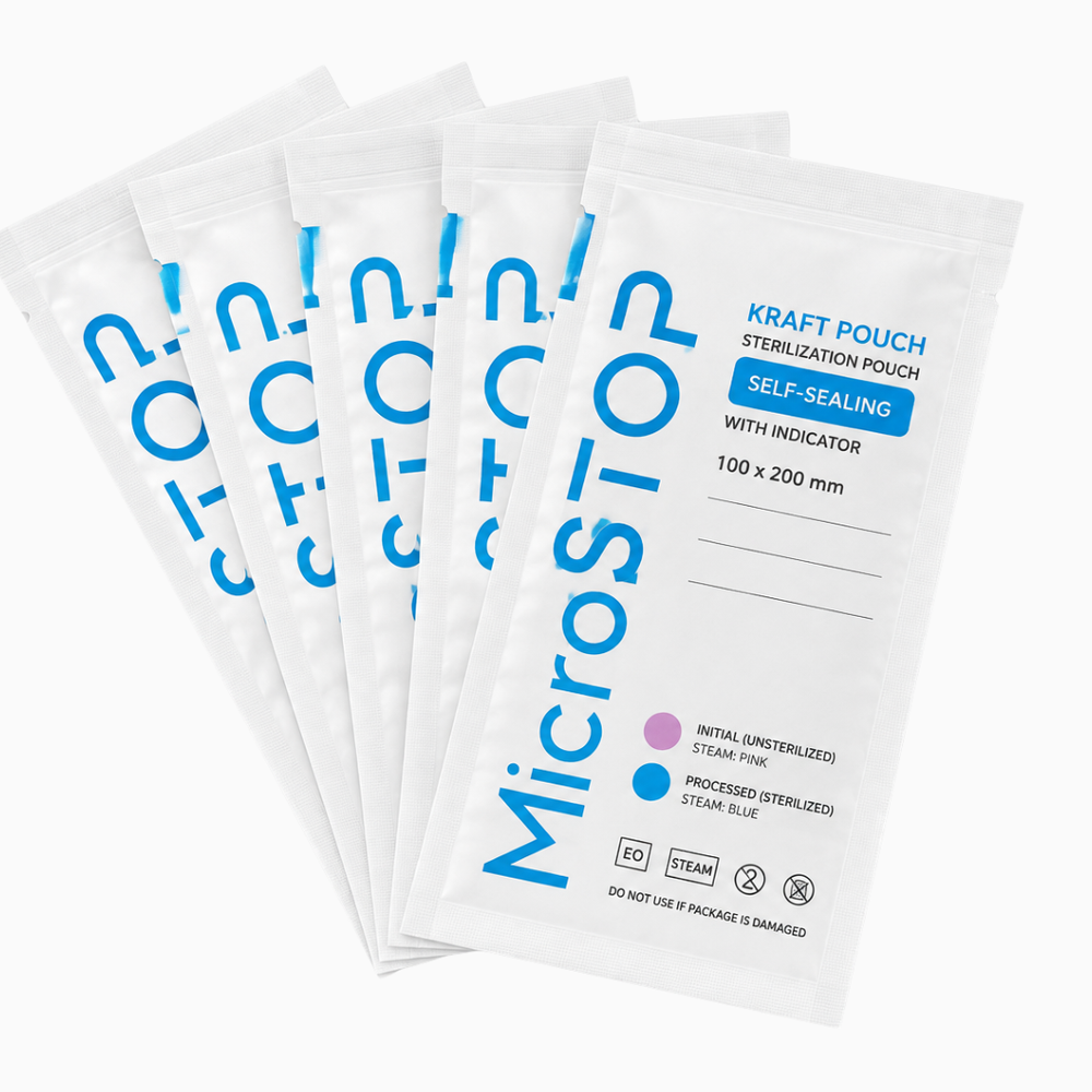 שקיות עיקור קראפט MicroStop 100×200 מ״מ – 100 יחידות