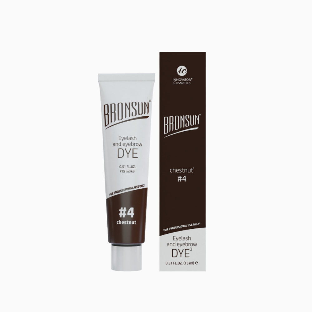 צבע ג׳ל לגבות ולריסים ברונסון № 4 בגוון ערמון חמים