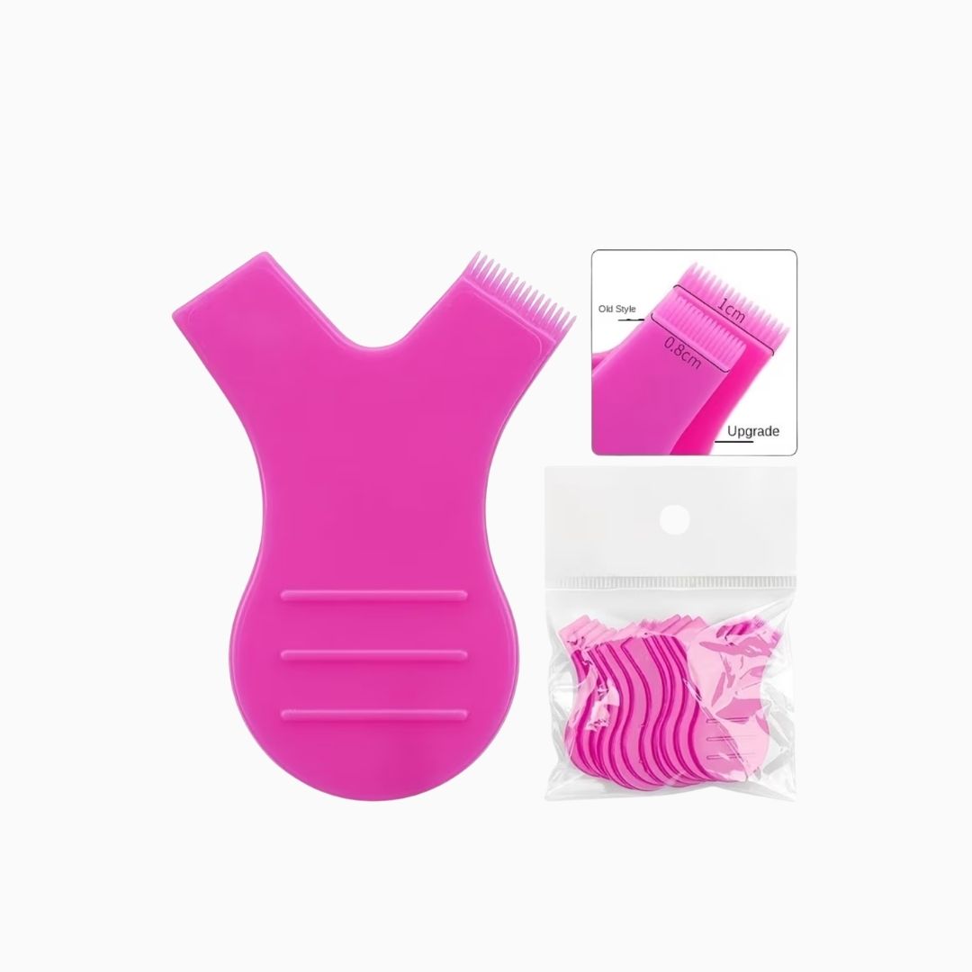 מברשת Y ורודה חד פעמית להרמת ריסים במארז 10 יחידות