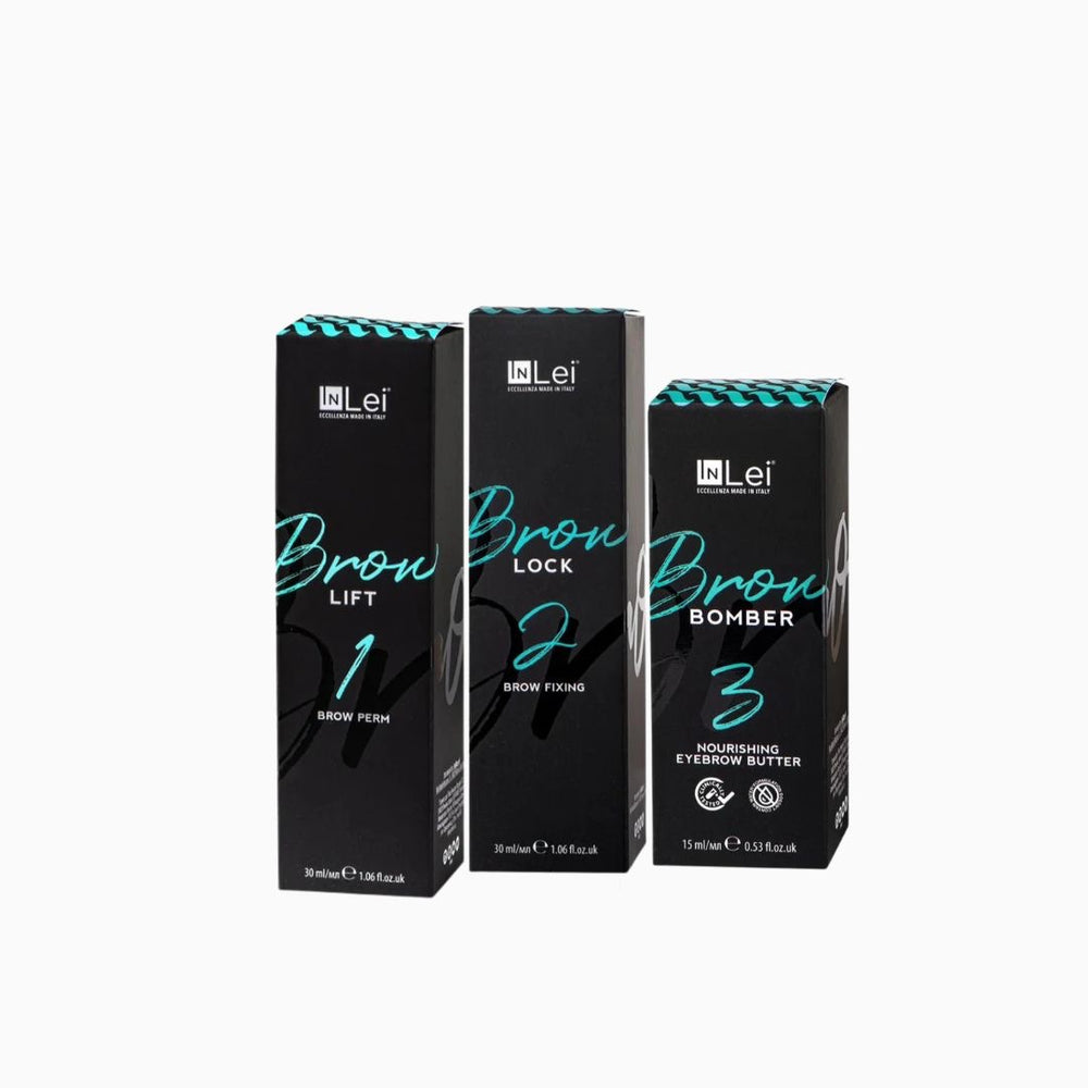 InLei Brow Lift 1, Brow Lock 2, Brow Bomber 3 – שלבי הרמת גבות 1–2–3