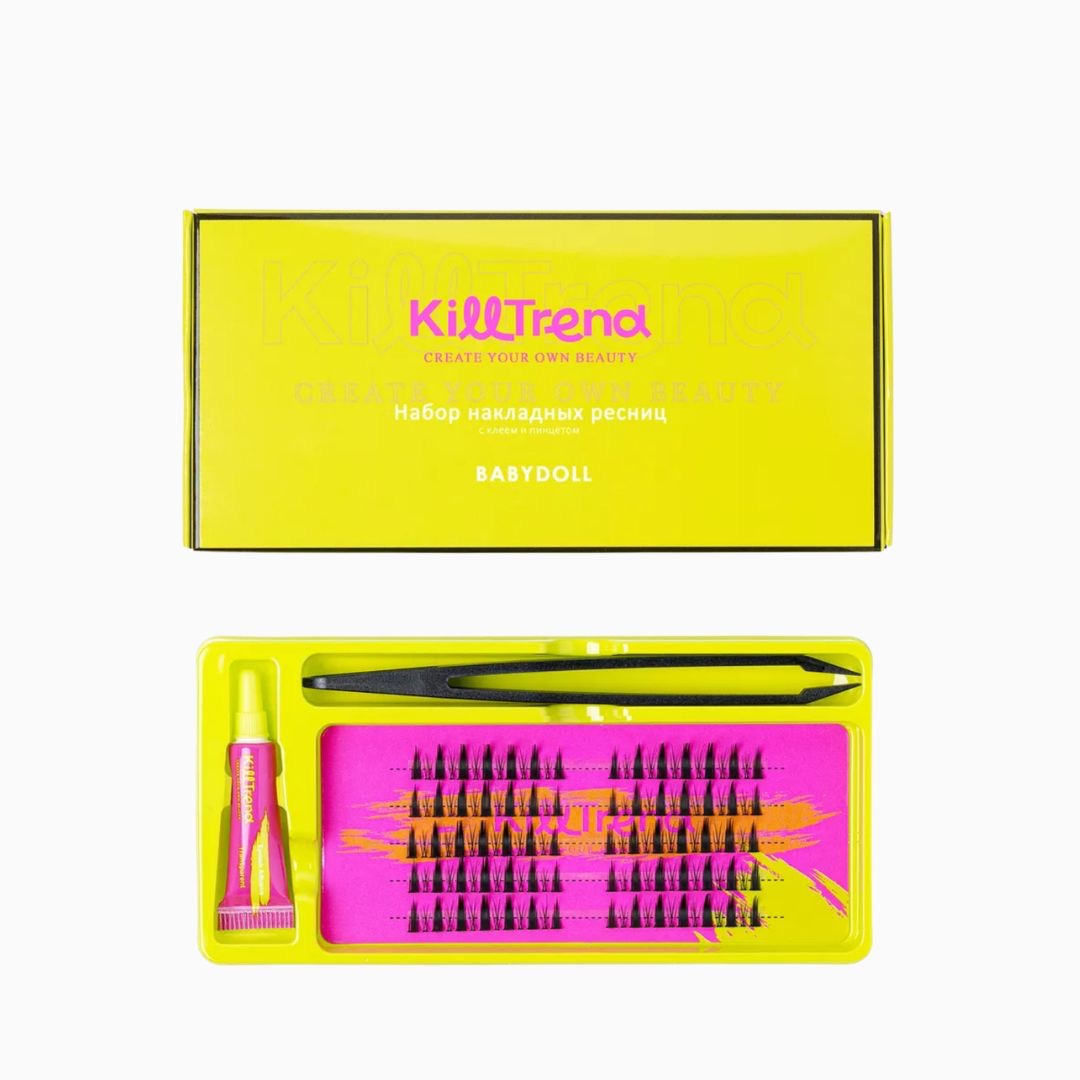סט ריסים מלאכותיים KillTrend Babydoll עם דבק ופינצטה
