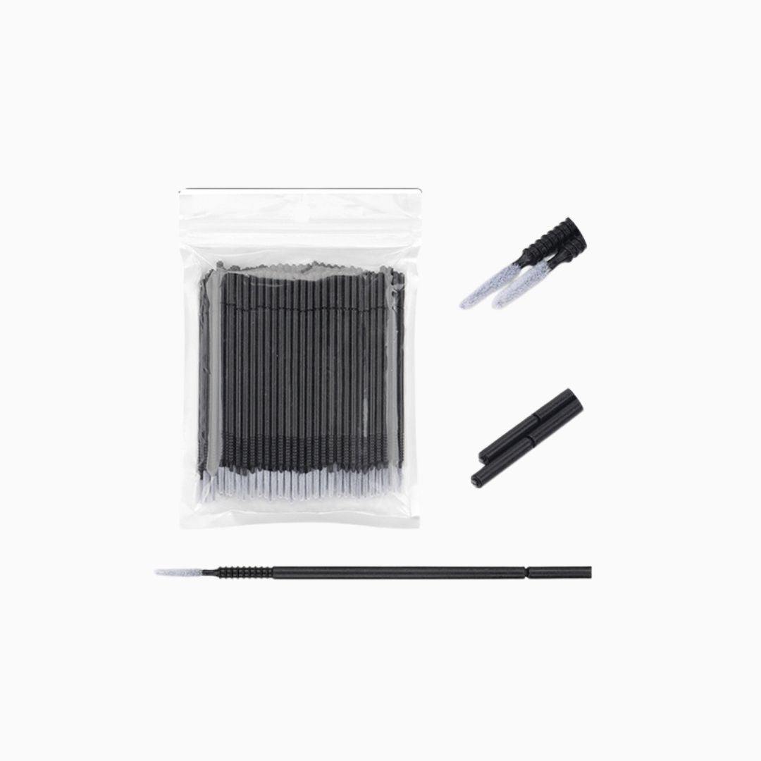 מיקרוברשים שחורים עם ראש ארוך לעבודה מדויקת בריסים וגבות