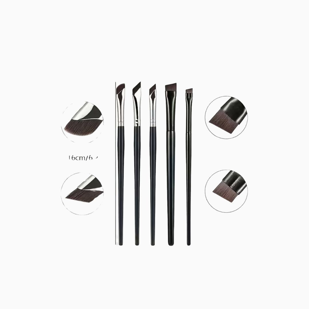 סט מברשות אלכסוניות מקצועיות לעיצוב וצביעת גבות