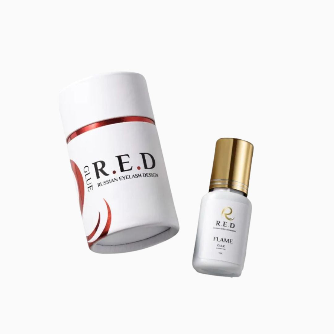 R.E.D Flame Glue 1ml professional eyelash extension adhesive with gold cap
