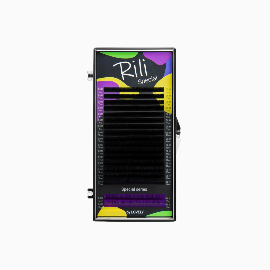 ריסים להלחמה Rili Special Purple MIX 18 שורות שחור וסגול