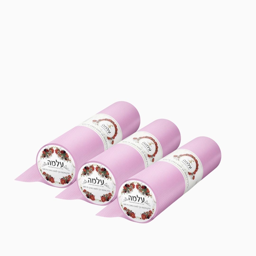 סדין חד-פעמי למיטת טיפולים ורוד| 3יח