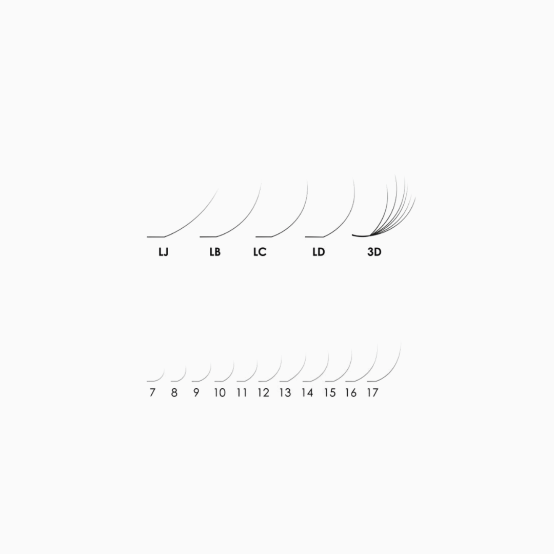 Vilmy LOTUS Black Lashes LB | 20 Lines Mix