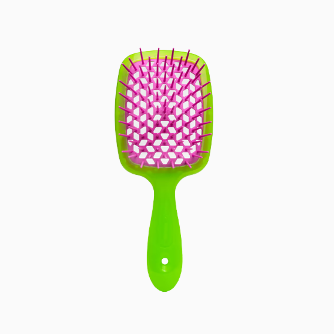 Superbrush أخضر ليموني ووردي | فرشاة شعر