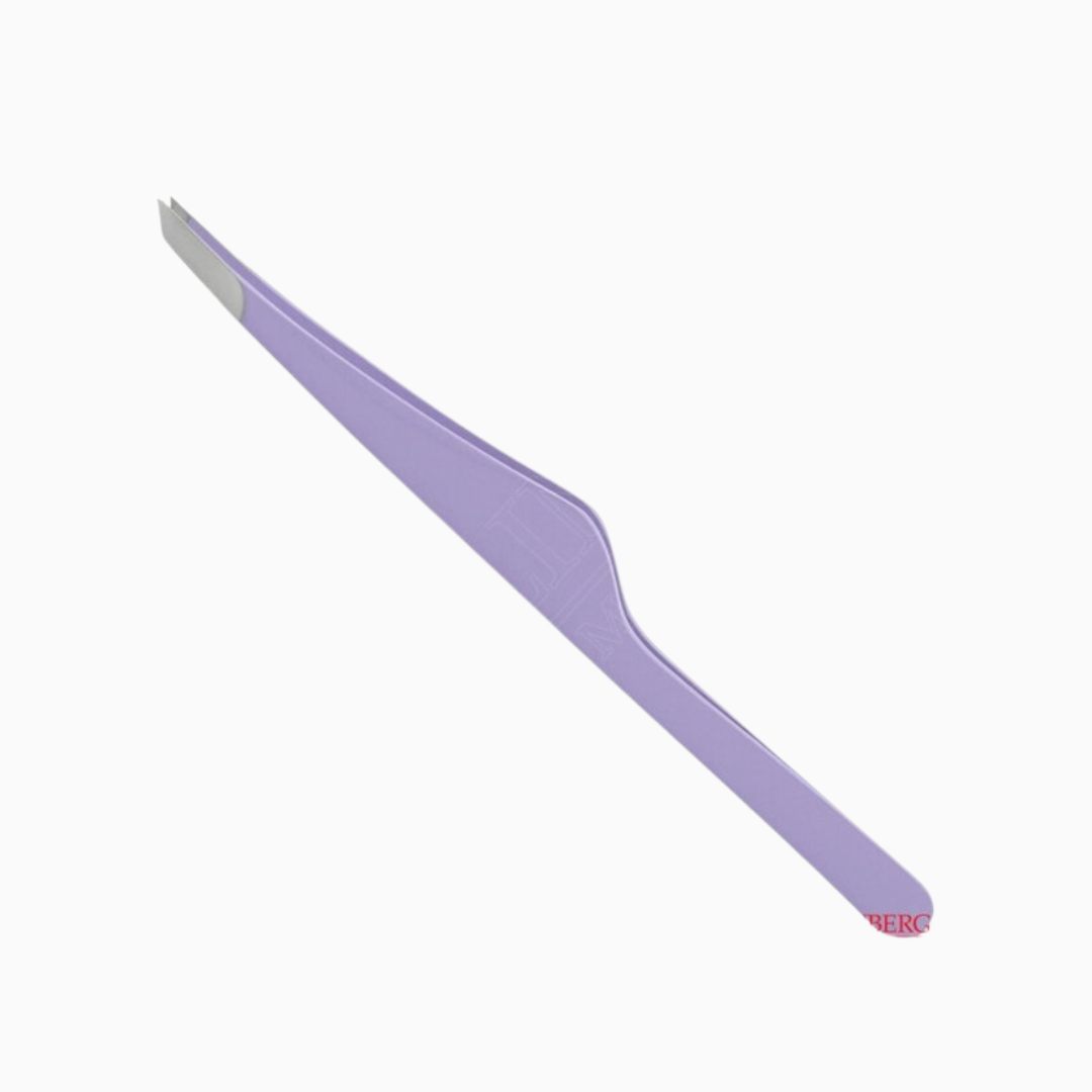 G809Z | פינצטת גבות מקצועית קצה אלכסוני סגול