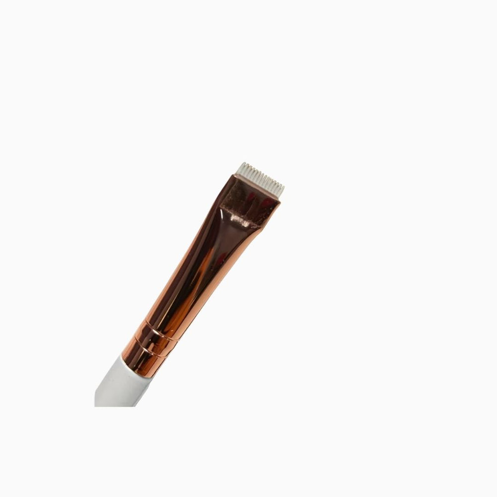 מברשת Y מקצועית להרמת ריסים עם ידית לבנה וזהב