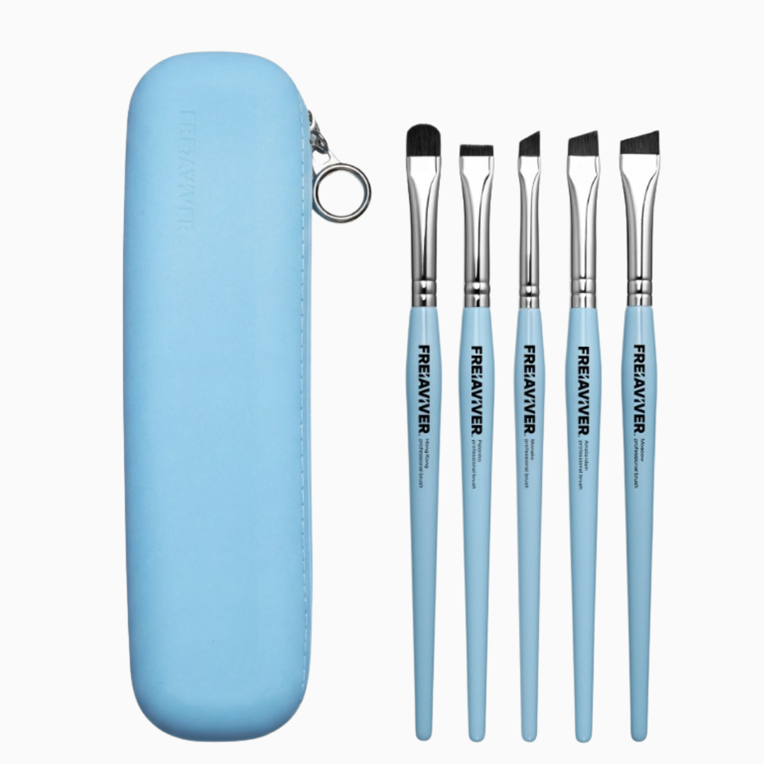 SILICONE CASE | مجموعة من 5 فراشي احترافية للحواجب والرموش – أزرق