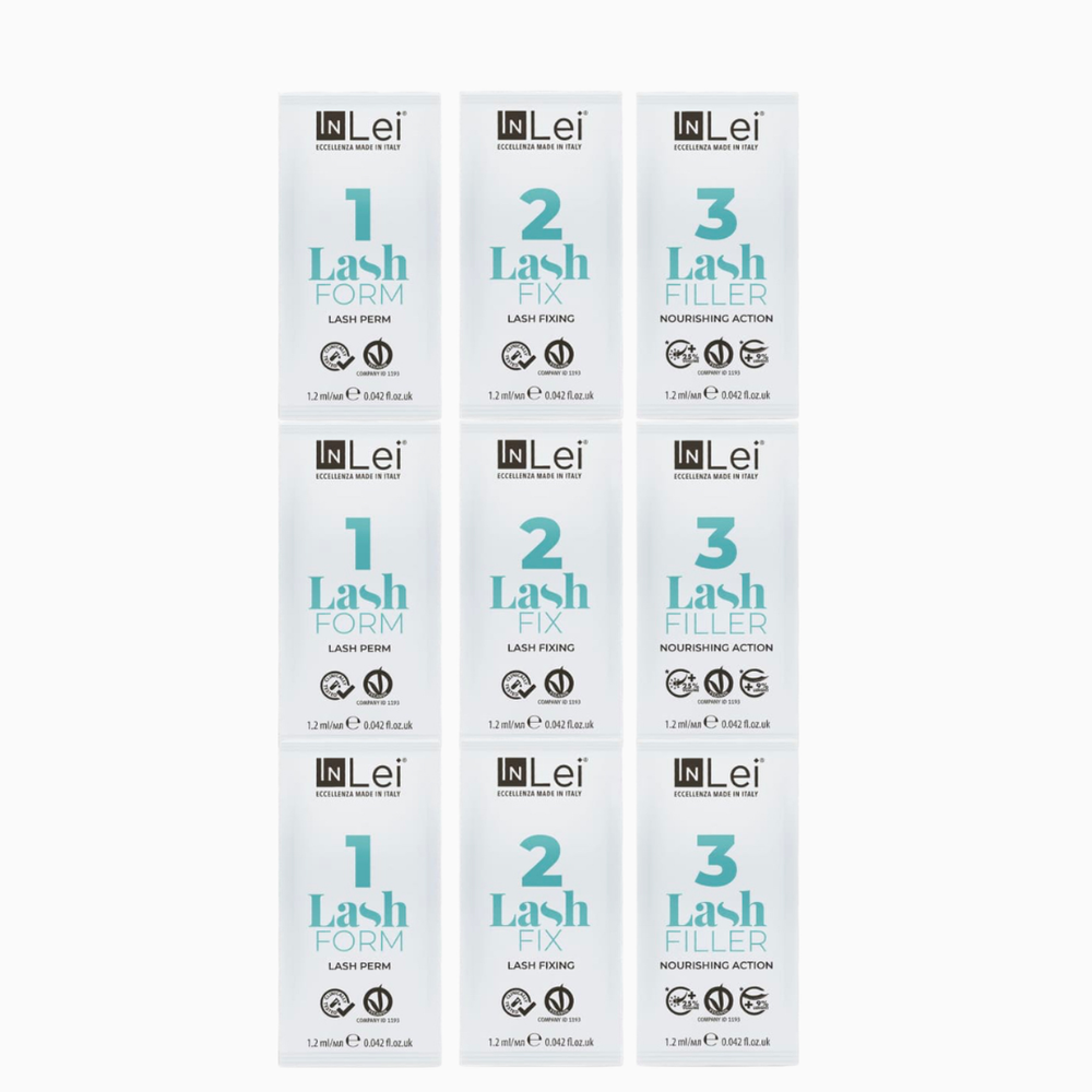 סט חומרים להרמת ריסים 1+2+3 x3 | שקיות 9