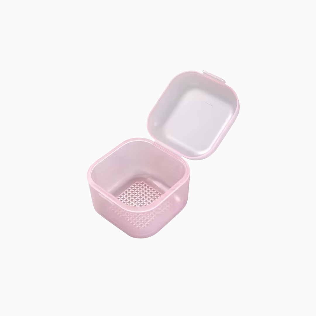 קופסה לחיטוי ושטיפת רולים להרמת ריסים | ורוד