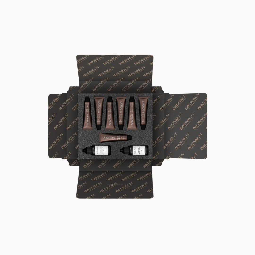 סט צבעי קרם לגבות ולריסים עם חמצן