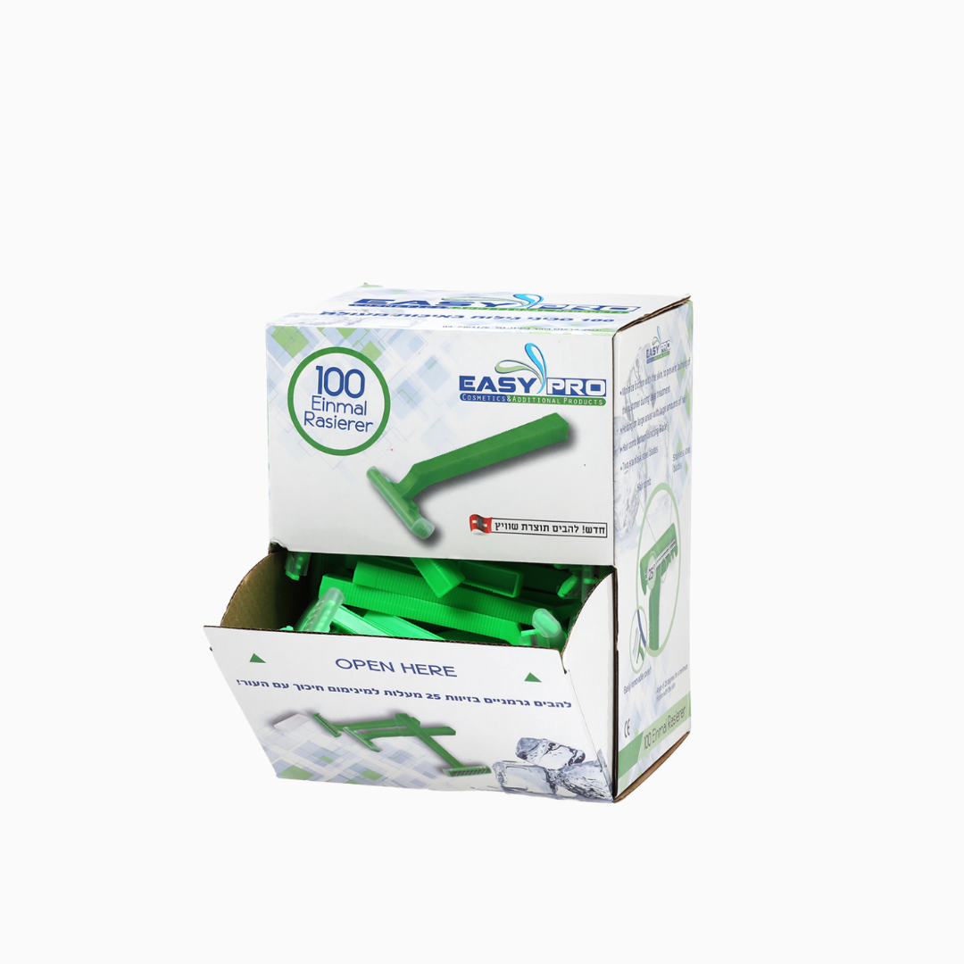 علبة 100 قطعة شفرات حلاقة للاستخدام مرة واحدة EASY PRO