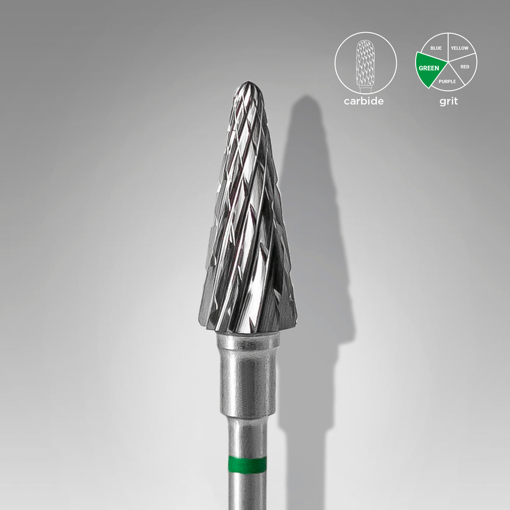 رأس برد كربيد مخروطي أخضر EXPERT، قطر الرأس 6 مم، طول منطقة العمل 14 مم