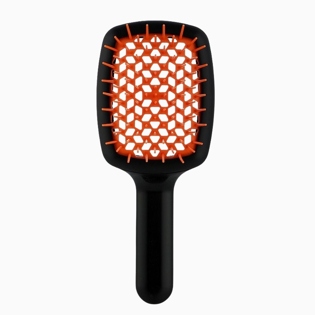 فرشاة شعر كيرفي إم سوداء مع برتقالي