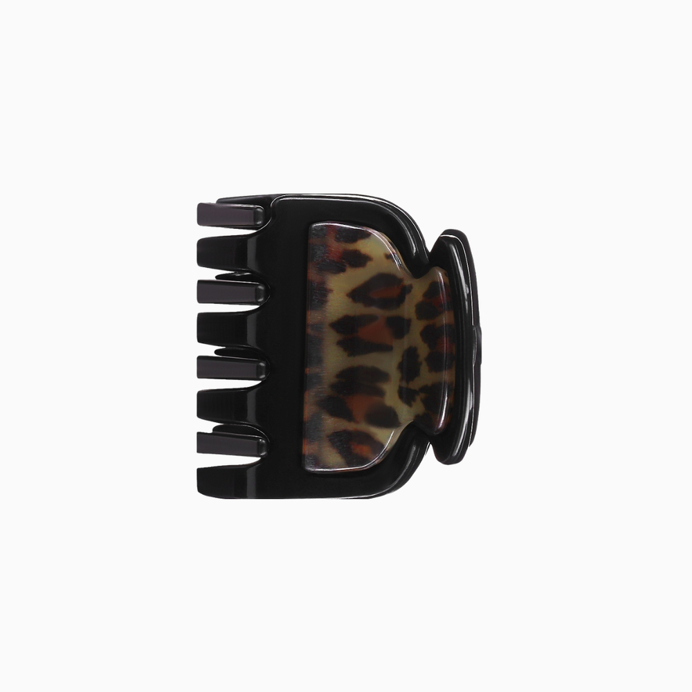 Hair Clip Leopard Black 3.5×3 