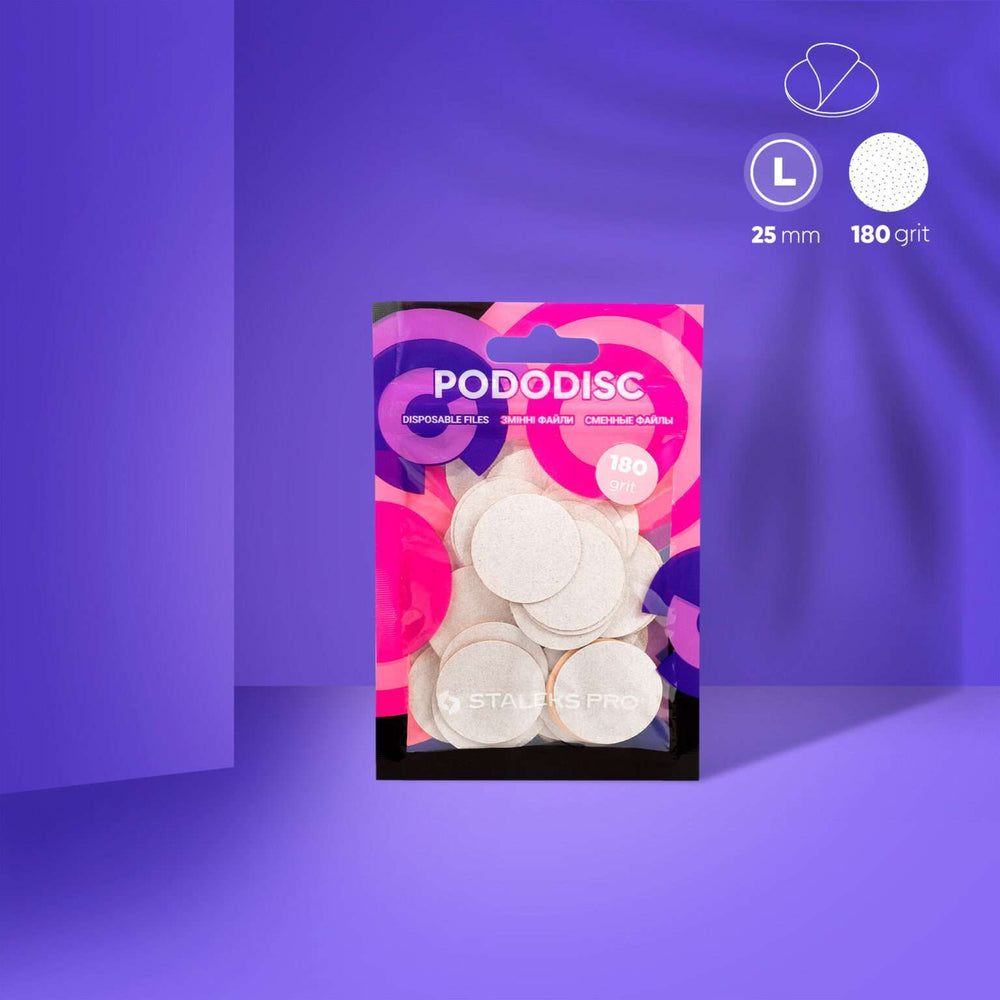פצירות לדיסק פדיקור PODODISC L EXPERT גריט 180 (50 יח')