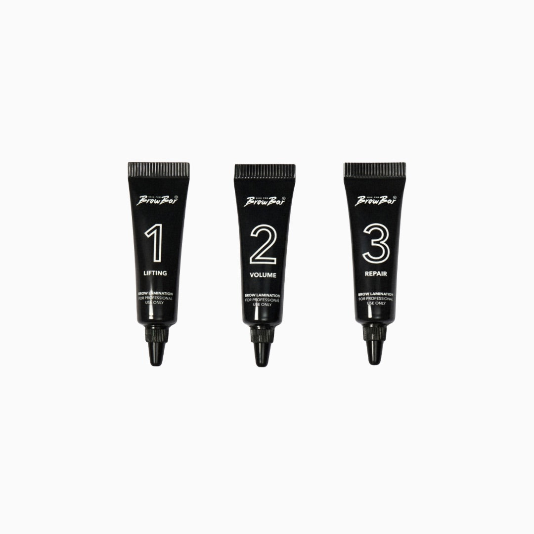 סט חומרים להרמת ריסים וגבות 1+2+3