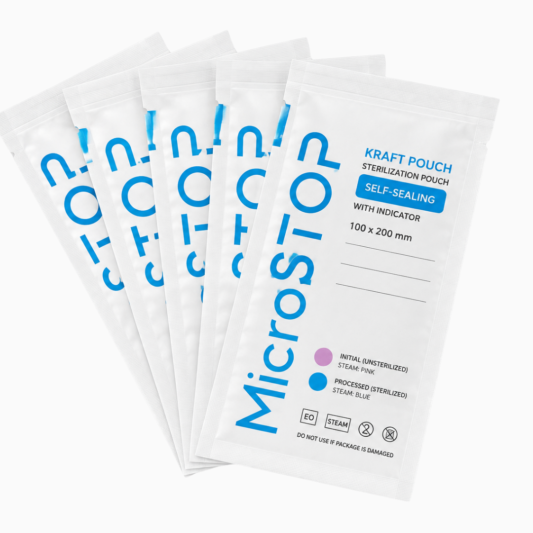 أكياس تعقيم كرافت MicroStop مقاس 100×200 مم – 100 قطعة