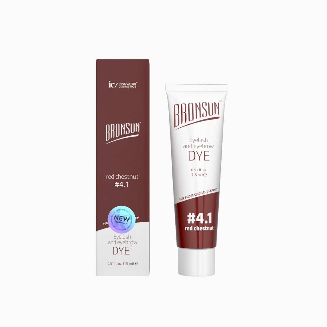 צבע ג׳ל Bronsun מספר 4.1 בגוון חום חמים לגבות ולריסים
