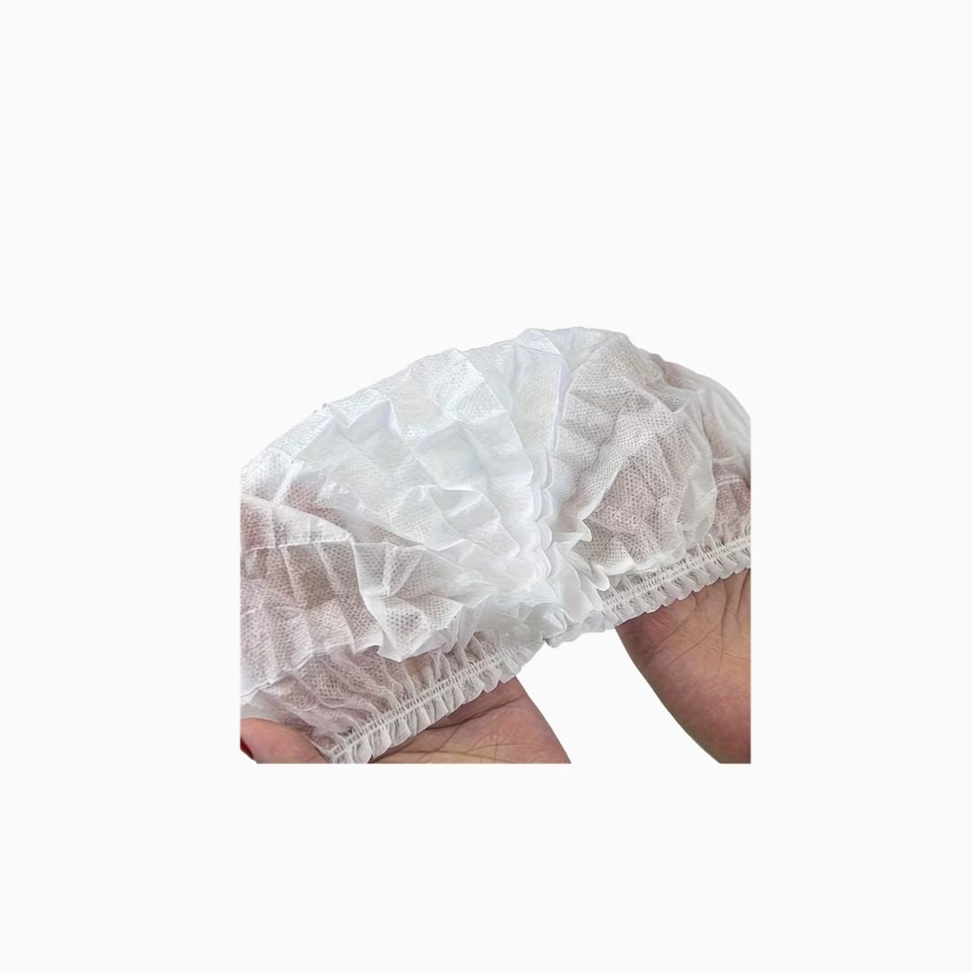 כיסויי נעליים חד פעמיים כחולים עם גומי אלסטי למכון יופי