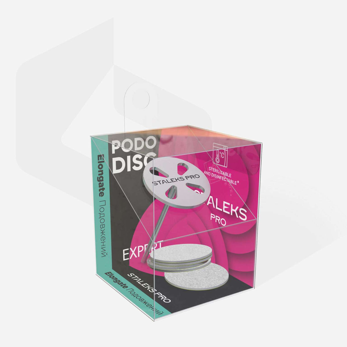 דיסק פדיקור PODODISC M EXPERT עם סט פצירות גריט 180 (5 יח') – 20 מ״מ