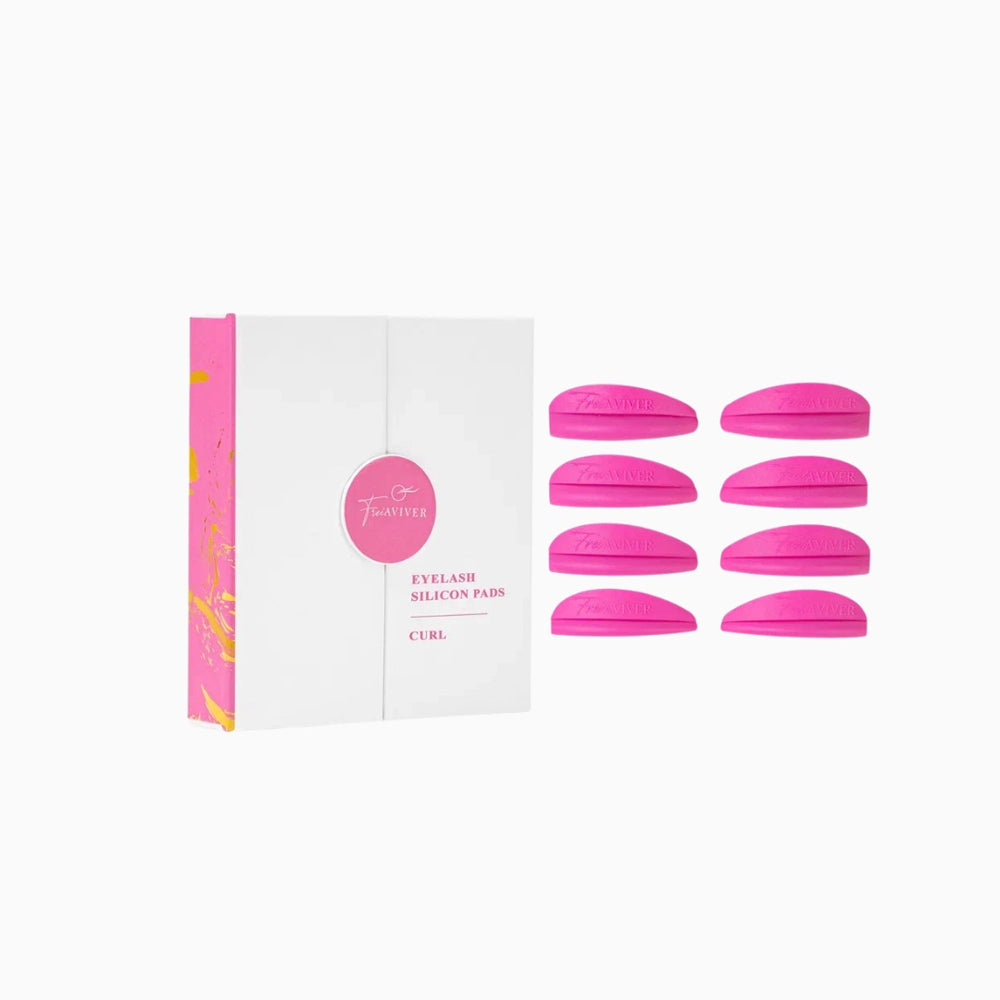 סיליקונים להרמת ריסים FreiAviver Curl בגוון ורוד במגוון גדלים מקצועיים
