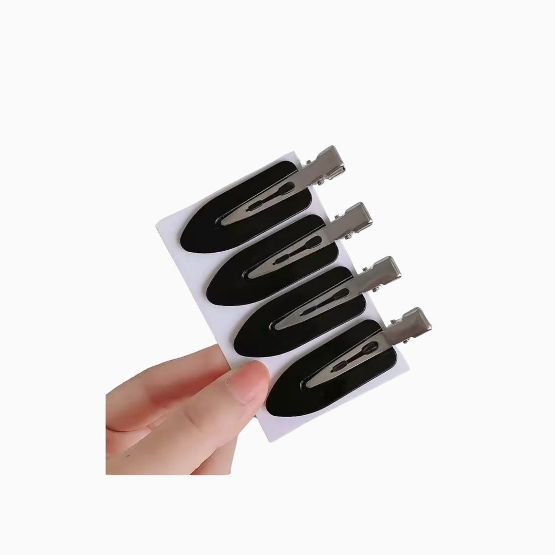 קליפסים לשיער מקצועיים – שחור | 4 יחידות