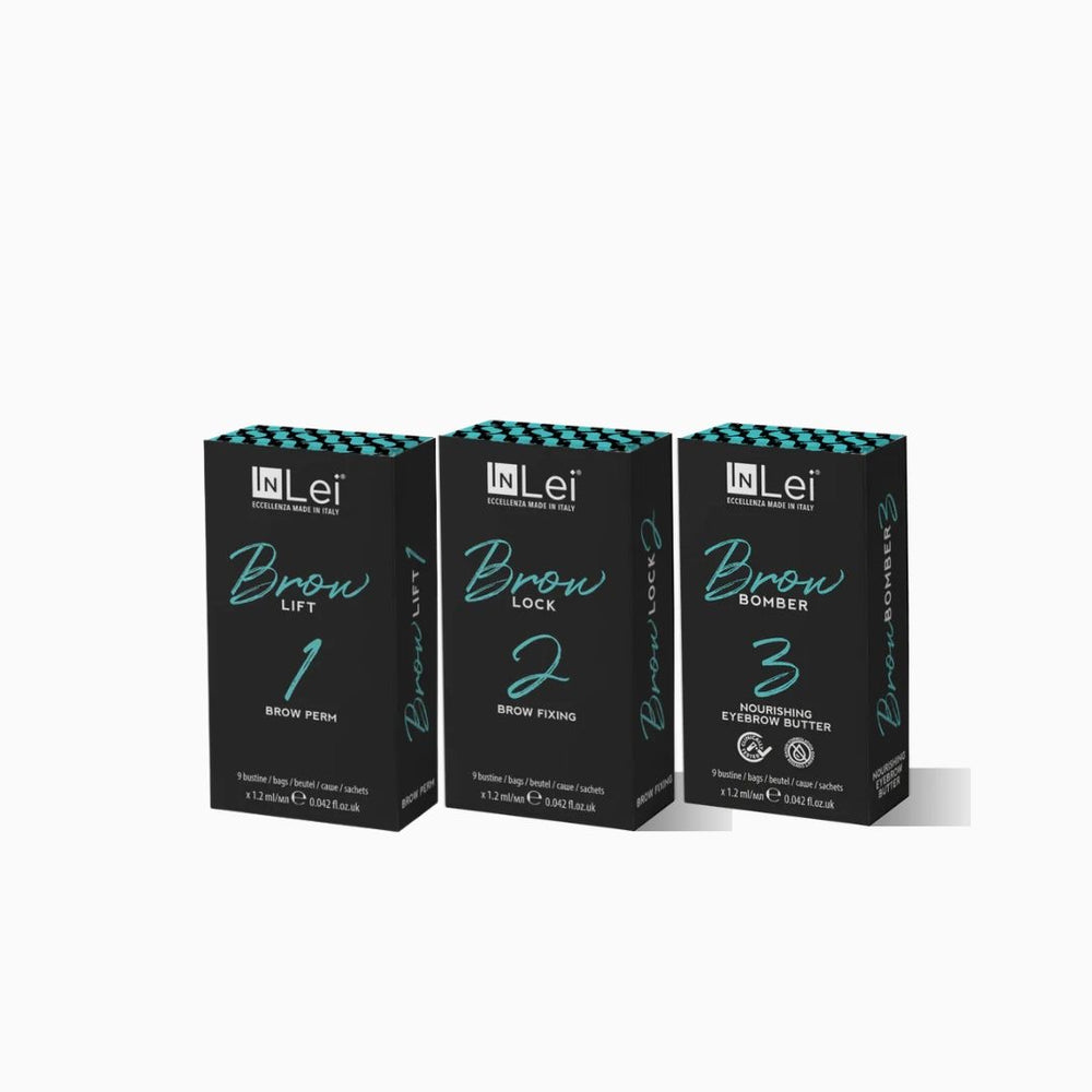 InLei Brow Lift 1 + Brow Lock 2 + Brow Bomber 3 – שלבים 1–3 להרמת גבות