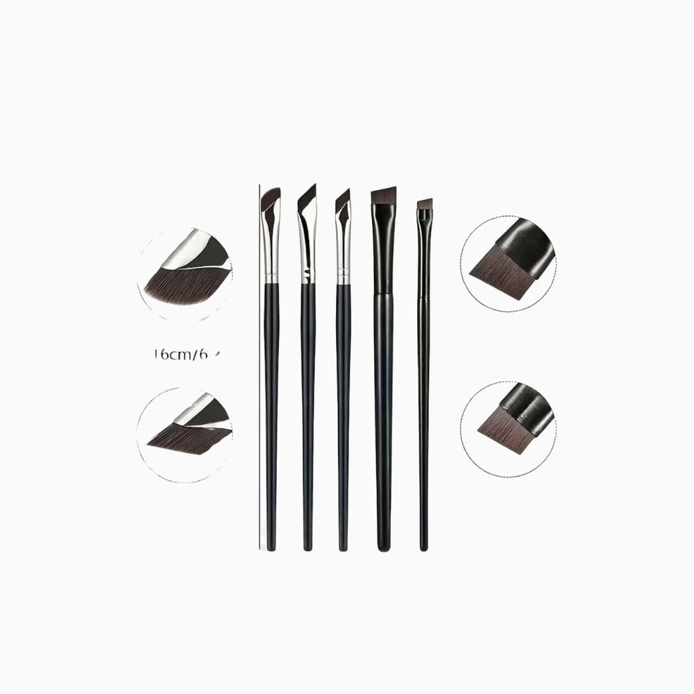 סט מברשות אלכסוניות מקצועיות לעיצוב וצביעת גבות