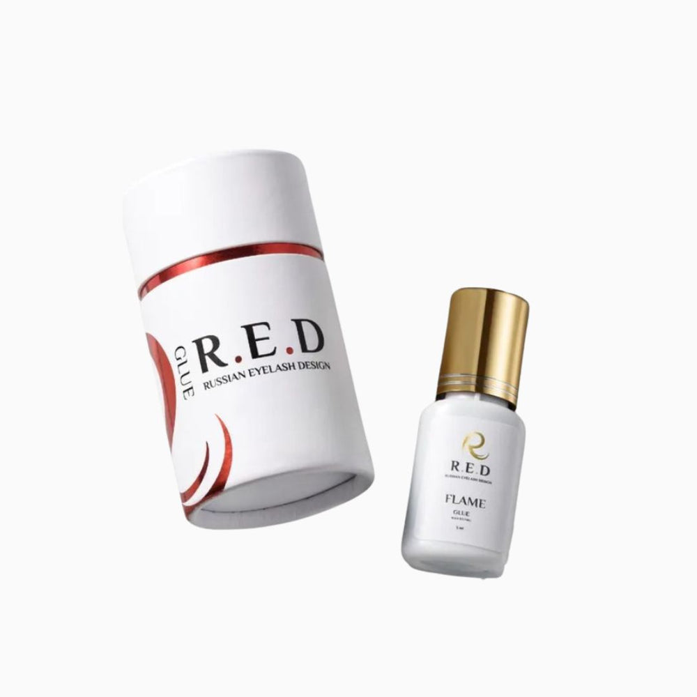 R.E.D Flame Glue 1ml professional eyelash extension adhesive with gold cap
