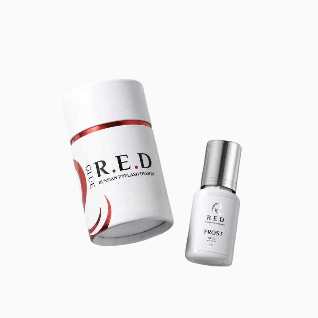 R.E.D Frost Glue 5ml professional eyelash extension adhesive with silver cap
