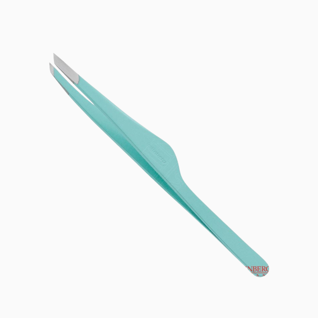 פינצטת גבות מקצועית Solinberg G803 בצבע טורקיז עם קצה אלכסוני