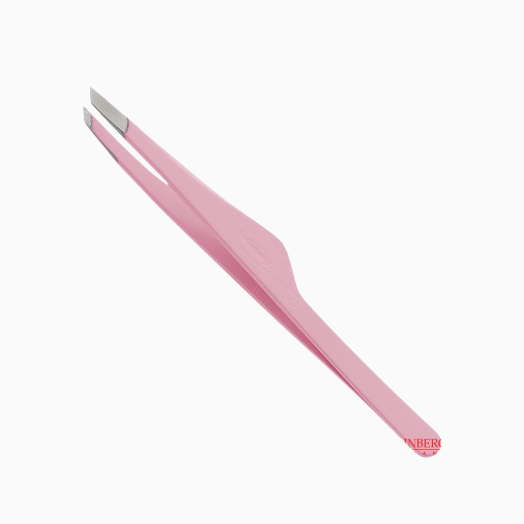 פינצטת גבות מקצועית Solinberg G804Z בצבע ורוד עם קצה אלכסוני
