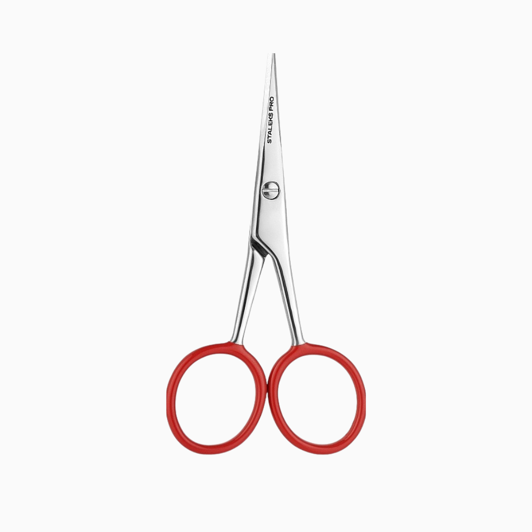 מספריים מקצועיות לגבות Staleks Pro עם טבעות אדומות