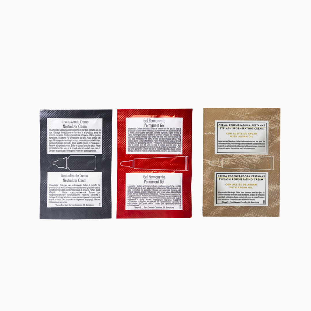 ערכת מיני להרמת גבות Thuya 2 מ״ל שלב 1 שלב 2 וקרם הזנה