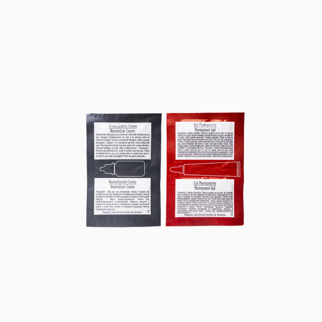 שלב 1 ושלב 2 להרמת גבות Thuya באריזת סאשֶה 2 מ״ל