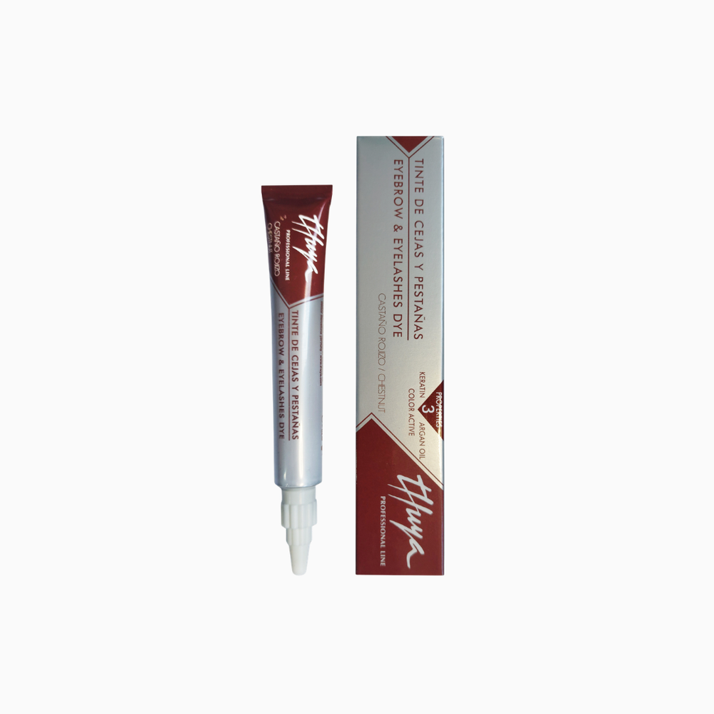 צבע מקצועי לגבות ולריסים Thuya בגוון חום ערמוני Chestnut באריזה מקורית